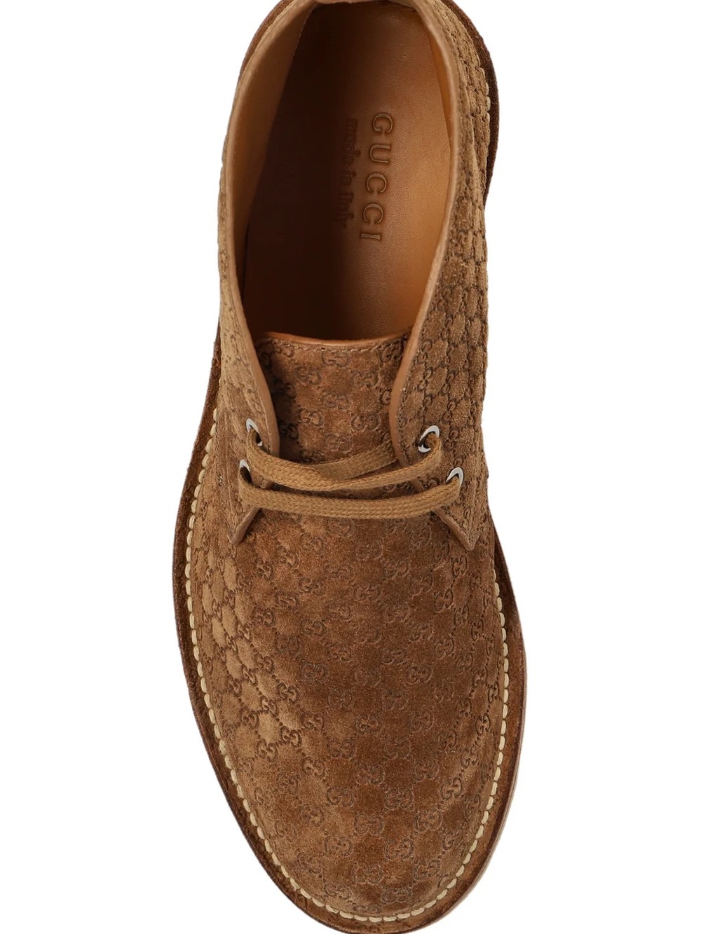 Gucci GG Brown Suede Chukka Desert Boots  Men’s Size 8 | US Men’s 8.5 - Picture 3 of 11